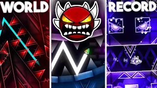 ALL Top 25 Extreme Demon ATTEMPT WORLD RECORDs | Geometry Dash