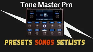 How To Make Presets Songs and Setlists | Fender Tone Master Pro