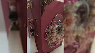 Victorian Vintage Journal Embellished with decorative fold folios and  decorative Journaling cards