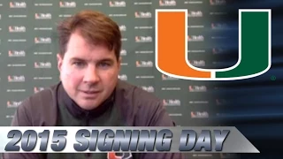 Miami's Al Golden Excited About 2015 National Signing Day Class