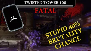Fatal Twisted Tower 100 Second Run | 40% Brutality Chance is Sh**t | MK Mobile