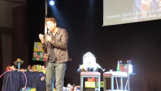 JIB6 - Misha Collins about his kids hiding things in his suitcase