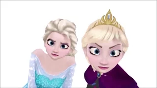 [MMD Frozen]dadada Coronation Elsa and Elsa