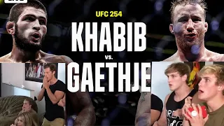 UFC 254 FUNNY REACTIONS COMPILATION KHABIB vs GAETHJE