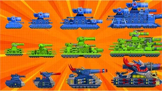 Evolution of Hybrids Karl-44 Vs KV44 Vs LEVIATHAN | Cartoons about tanks