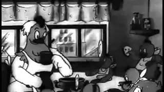 Мультфильм Курица на улице 1938 Cartoon chicken on the street 1938