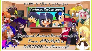 Aftons and Ancient Heroes reacts to From APHMAU To CARTOON In Minecraft!