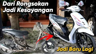 Restorasi Yamaha Mio Sporty, Dari Rongsokan Jadi Pajangan