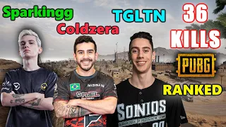 Sparkingg, TGLTN & CSGO Pro Coldzera - 36 KILLS - PUBG RANKED