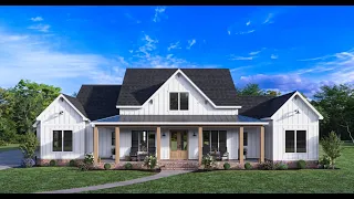 MODERN FARMHOUSE PLAN 4534-00099 WITH INTERIOR