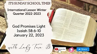 God Promises Light   Isaiah 58:6-10   International Lesson   #Sundayschool #fasting #light