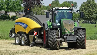 Pressing and Wrapping Bales | Fendt 828 + New Holland + McHale | Schimmel | 2021