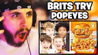 Brit Reacts to British Highschoolers try Popeyes for the first time