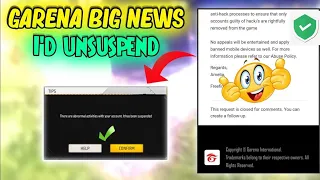 🔐What is written in reply to Garena🔓 free fire suspended account recovery || ff I'd suspended