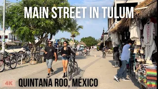Main Street, Centro, Tulum, Quintana Roo, México: Downtown Sunday 4K Virtual Walking Tour, March ‘24