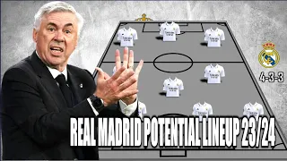 REAL MADRID POTENTIAL LINEUP 23/24 WITH TRANSFERS FEAT JOSELU,BELLINGHAM,MODRIC,KROOS,DIAZ,GARCIA