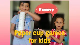 Cup games l 5 Fun  kids games l Indoor games l paper cup games  l kids activities games l