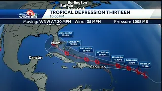 Tropical Depression Thirteen forms
