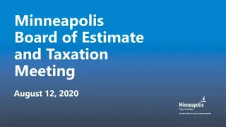 August 12, 2020 Board of Estimate & Taxation