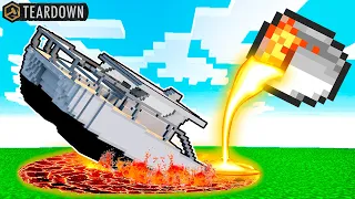 Realistic Lava Destruction/Physics #1 | Lava Gun in Teardown