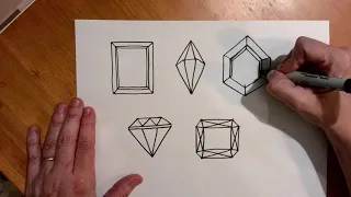 (Beginner) gemstones drawing / painting