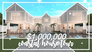 Touring My $1M+ Bloxburg Coastal Family House Build + Layout (Roblox)