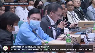 Senate committee holds hearing on PhilHealth website hacking incident