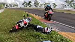 CAI COM MINHA CB1000 NO AUTODROMO!! 😭