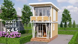 Desain Rumah 3 x 4.5 Meter | Mungil Tapi Fasilitas Komplit | Small House | Modern Minimalis