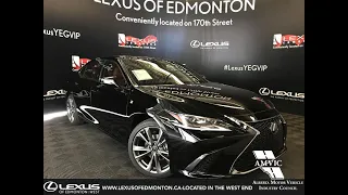 Black 2019 Lexus ES 350 F Sport Series 2 Review Edmonton Alberta - Lexus of Edmonton New