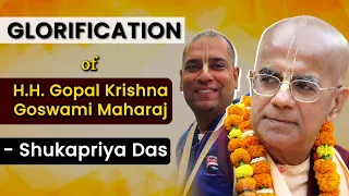 Glorification of H.H.Gopal Krishna Goswami Maharaj By Shuka Priya Das | Hare Krsna TV