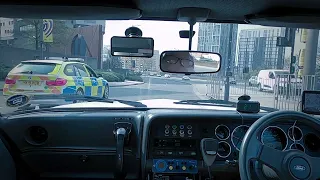 Ford Capri Police Car POV drive through the Mersey Tunnel and the city of Liverpool.