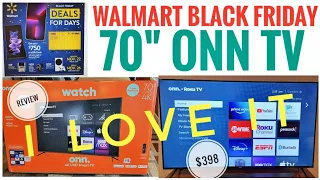 REVIEW Walmart Black Friday ONN  70" Class 4K UHD LED Roku Smart TV HDR 100068378  I LOVE IT