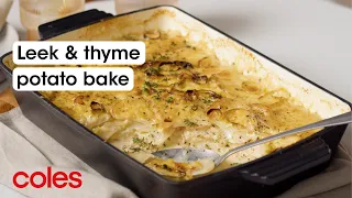 Leek and thyme potato bake