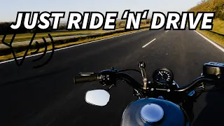 4K [RAW SOUND] LONG WAY HOME HARLEY DAVIDSON FORTY EIGHT JEKILL&HIDE EXHAUST | JUST RIDE 'N' DRIVE