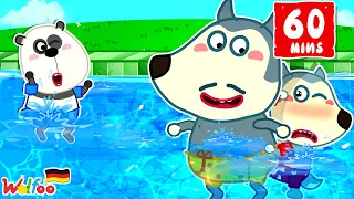 Wolfoo Geschichte🐺Wow! Das erste Mal dass Wolfoo in einem Pool schwimmt @WolfooDeutsch