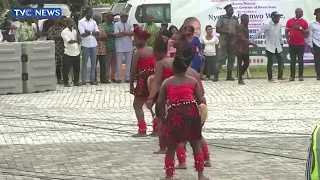 Watch Different Dance Steps As Wike Inaugurates NYSC Auditorium