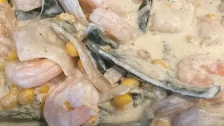 camarones 🦐🦐encremados /facil y rico😋