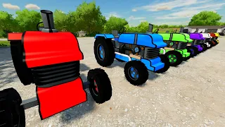 New Colorful Bazylland Tractors in FARMING 22 - Farm of New Agricultural Vehicles and Machines