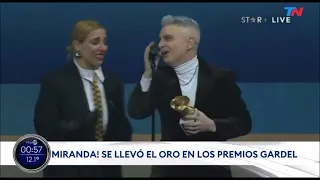 Premios Gardel: Miranda se llevó el ORO TN 28/5/24