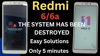 Redmi 6A system has been been destroyed Solution Umt Tool || Mi 6a system Destroyed perfect solution