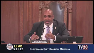 Cleveland City Council Meeting, March 21, 2022.