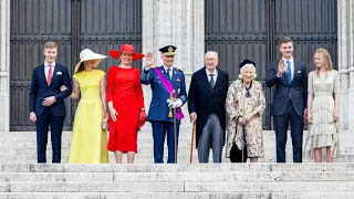 Belgian Royal family attend mass at National Day 2023 in Brussels