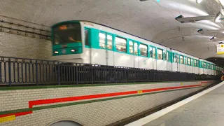 Cab view of Metro line 10 of Paris (Boulogne / Gare d'Austerlitz)