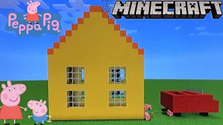 Minecraft tutorial. How to build peppa pigs house from peppa pig