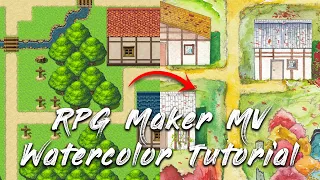 How I got watercolor paintings into RPG Maker MV - Devlog #3