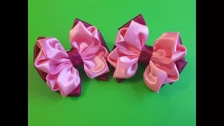 Бантики из атласной ленты 2,5 см.Beautiful bow of satin ribbons.