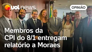 CPI do 8/1: Membros da comissão entregam relatório a Moraes e posam com ministro