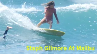 Steph Gilmore Cruises Through Malibu On A Fish | Full Moon Surf Club