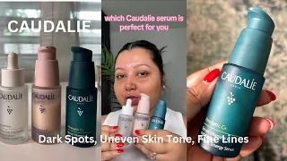 All the viral CAUDALIE Serums - Dark Spots, Tired Skin, Fine Lines #caudalie #skincarereview